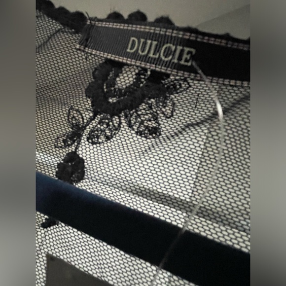 NEW with tags DULCIE Black Sheer Top Size: M - Picture 2 of 2